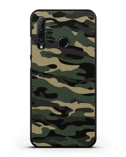 Чехол с армейским рисунком камуфляж вудланд силиконовый для Honor 20e