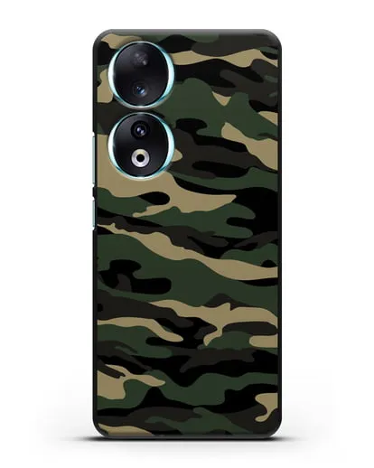 Чехол с армейским рисунком камуфляж вудланд силиконовый для Honor 90