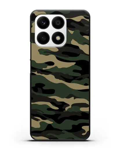 Чехол с армейским рисунком камуфляж вудланд силиконовый для Honor X8a