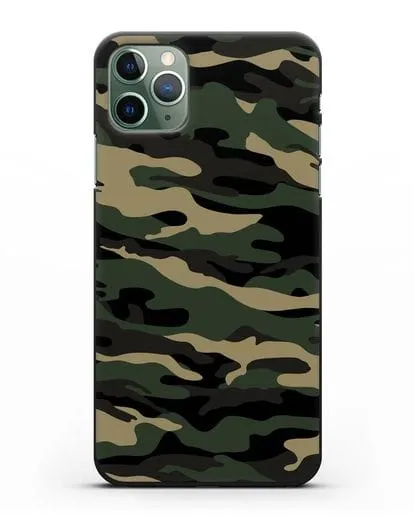 Чехол с армейским рисунком камуфляж вудланд силиконовый для iPhone 11 Pro
