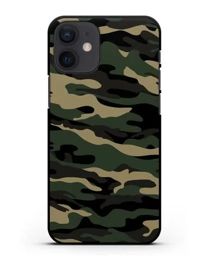 Чехол с армейским рисунком камуфляж вудланд силиконовый для iPhone 12 mini