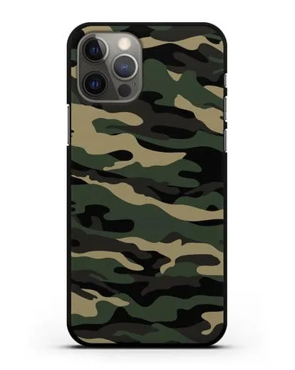 Чехол с армейским рисунком камуфляж вудланд силиконовый для iPhone 12 Pro