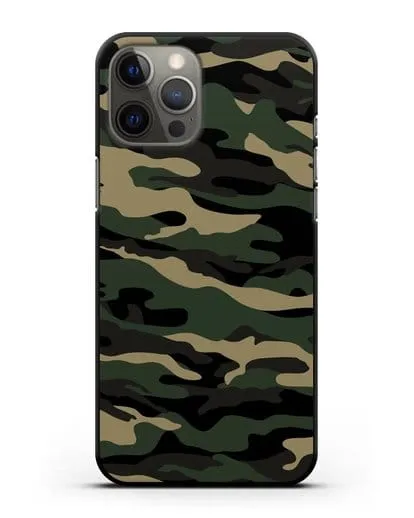 Чехол с армейским рисунком камуфляж вудланд силиконовый для iPhone 12 Pro Max
