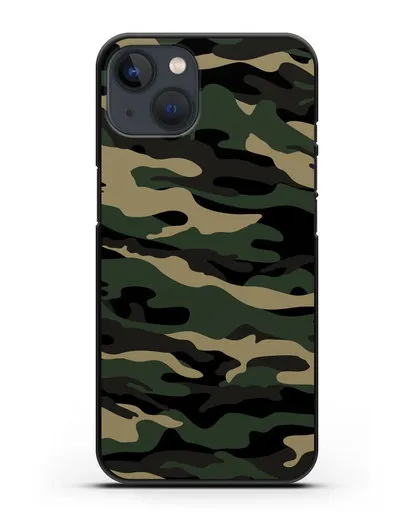 Чехол с армейским рисунком камуфляж вудланд силиконовый для iPhone 13 Mini