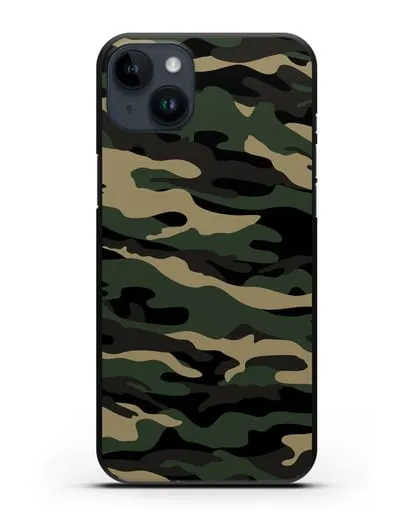 Чехол с армейским рисунком камуфляж вудланд силиконовый для iPhone 14 Plus