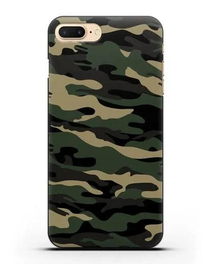 Чехол с армейским рисунком камуфляж вудланд силиконовый для iPhone 7 Plus
