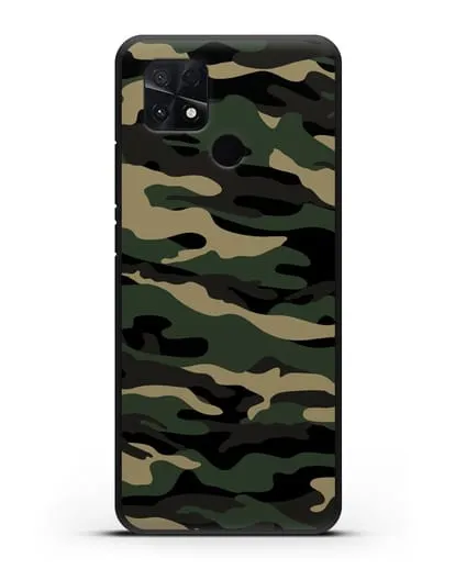 Чехол с армейским рисунком камуфляж вудланд силиконовый для Xiaomi Poco C40