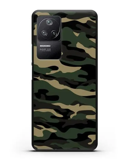 Чехол с армейским рисунком камуфляж вудланд силиконовый для Xiaomi Poco F4