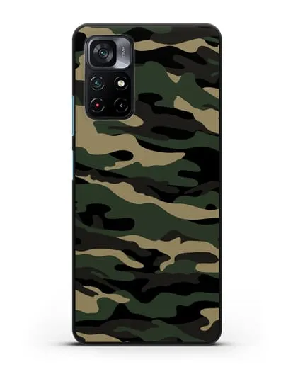 Чехол с армейским рисунком камуфляж вудланд силиконовый для Xiaomi Poco M4 Pro 5G