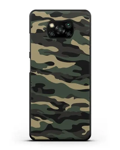 Чехол с армейским рисунком камуфляж вудланд силиконовый для Xiaomi Poco X3