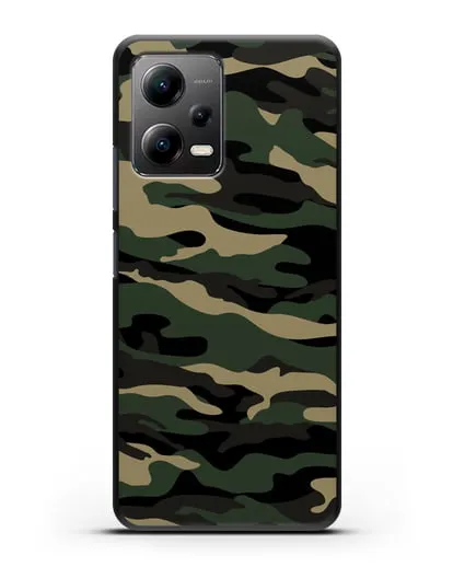 Чехол с армейским рисунком камуфляж вудланд силиконовый для Xiaomi Poco X5