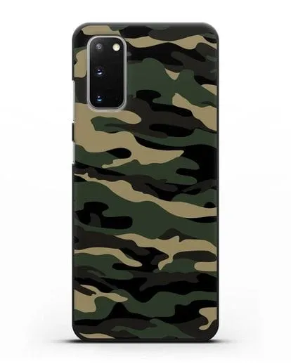 Чехол с армейским рисунком камуфляж вудланд силиконовый для Samsung Galaxy S20 [SM-G980F]