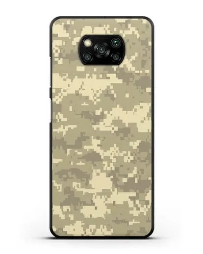 Чехол с армейским рисунком камуфляж песчаный пиксель силиконовый для Xiaomi Poco X3