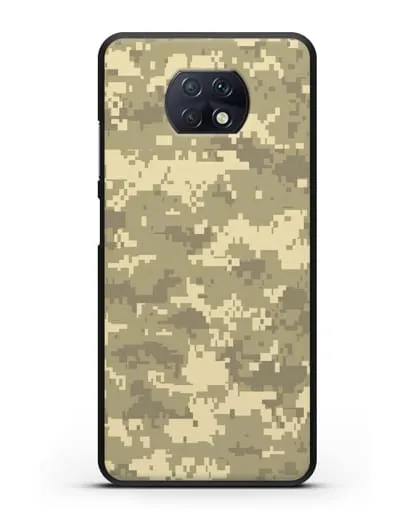 Чехол с армейским рисунком камуфляж песчаный пиксель силиконовый для Xiaomi Redmi Note 9T