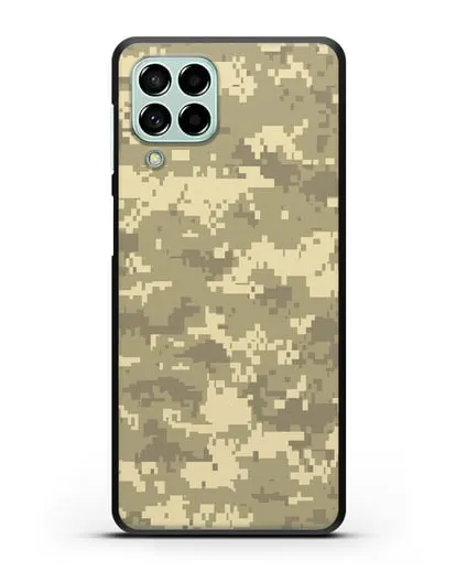 Чехол с армейским рисунком камуфляж песчаный пиксель силиконовый для Samsung Galaxy M53 [SM-M536]
