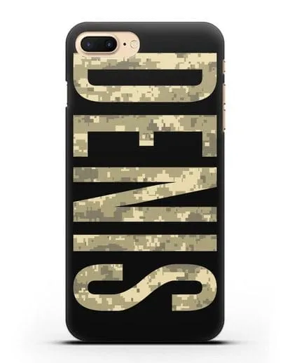 Чехол с именем, фамилией камуфляж песчаный пиксель силиконовый для iPhone 7 Plus