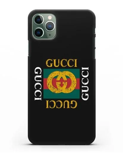 Чехол с логотипом Гуччи силиконовый для iPhone 11 Pro Max
