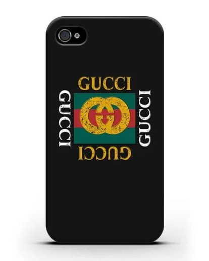 Чехол с логотипом Гуччи силиконовый для iPhone 4/4s