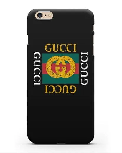 Чехол с логотипом Гуччи силиконовый для iPhone 6 Plus