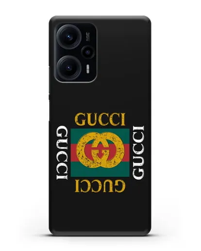 Чехол с логотипом Гуччи силиконовый для Xiaomi Poco F5