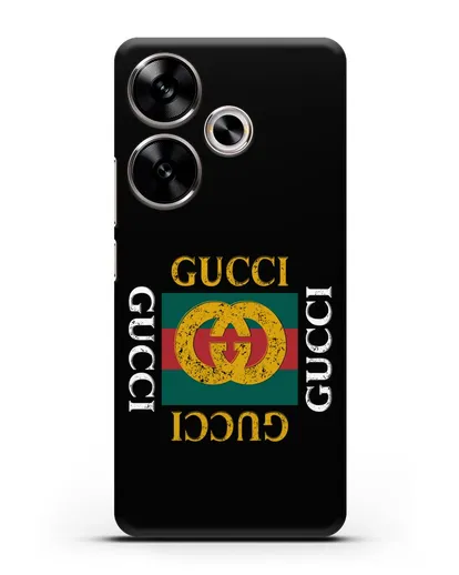 Чехол с логотипом Гуччи силиконовый для Xiaomi Poco F6