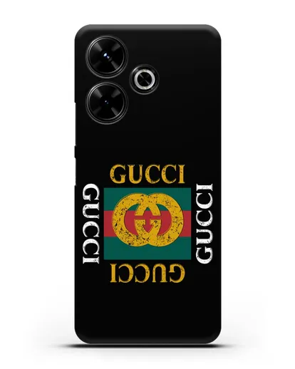 Чехол с логотипом Гуччи силиконовый для Xiaomi Poco M6