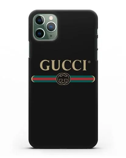 Чехол с эмблемой Gucci силиконовый для iPhone 11 Pro Max