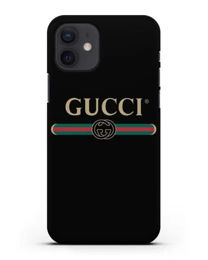 Чехол с эмблемой Gucci силиконовый для iPhone 12
