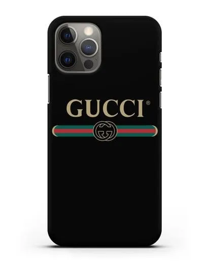 Чехол с эмблемой Gucci силиконовый для iPhone 12 Pro