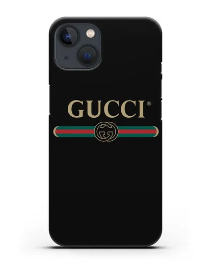 Чехол с эмблемой Gucci силиконовый для iPhone 13