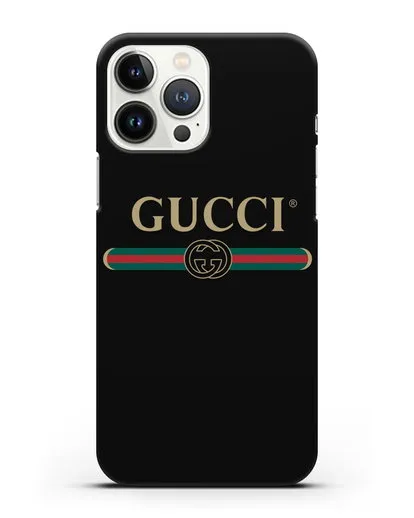 Чехол с эмблемой Gucci силиконовый для iPhone 13 Pro Max