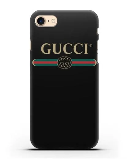 Чехол с эмблемой Gucci силиконовый для iPhone 8