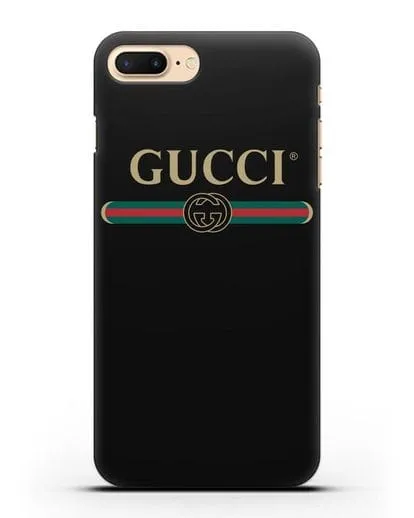 Чехол с эмблемой Gucci силиконовый для iPhone 8 Plus