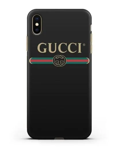 Чехол с эмблемой Gucci силиконовый для iPhone XS Max