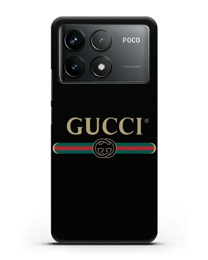 Чехол с эмблемой Gucci силиконовый для Xiaomi Poco F6 Pro