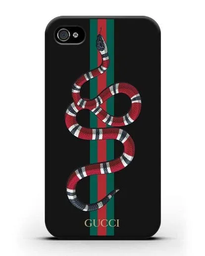 Чехол Гуччи со змеей силиконовый для iPhone 4/4s