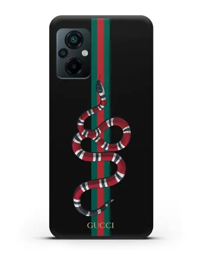 Чехол Гуччи со змеей силиконовый для Xiaomi Poco M5