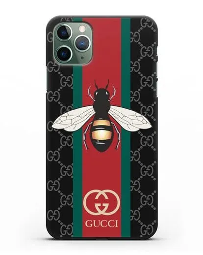 Чехол Гуччи с пчелой силиконовый для iPhone 11 Pro Max