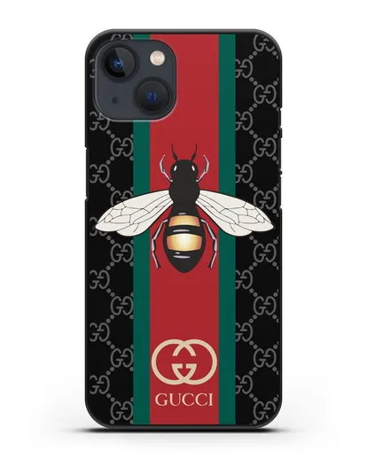 Чехол Гуччи с пчелой силиконовый для iPhone 13 Mini
