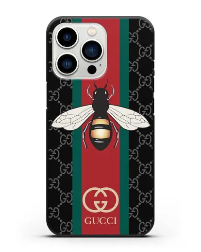 Чехол Гуччи с пчелой силиконовый для iPhone 13 Pro