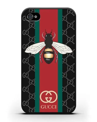 Чехол Гуччи с пчелой силиконовый для iPhone 4/4s
