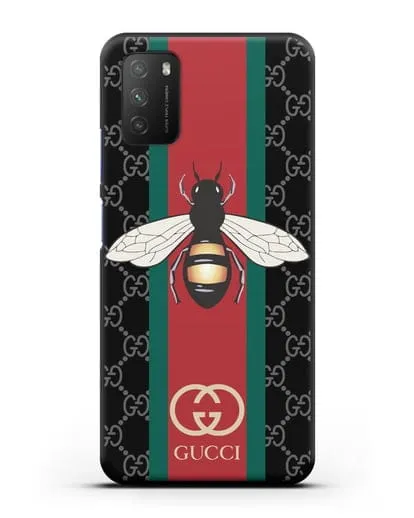 Чехол Гуччи с пчелой силиконовый для Xiaomi Poco M3