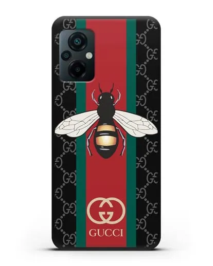 Чехол Гуччи с пчелой силиконовый для Xiaomi Poco M5