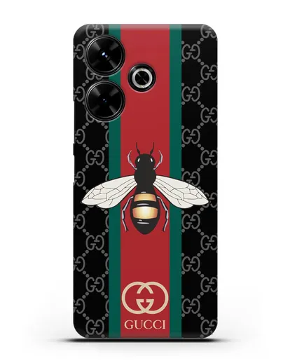 Чехол Гуччи с пчелой силиконовый для Xiaomi Poco M6