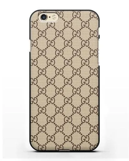 Чехол Гуччи с узором силиконовый для iPhone 6s