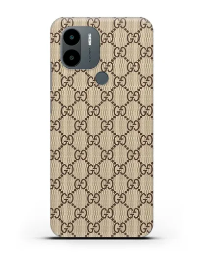 Чехол Гуччи с узором силиконовый для Xiaomi Poco C51