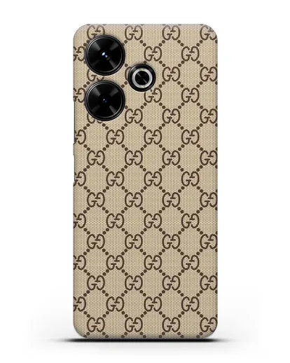 Чехол Гуччи с узором силиконовый для Xiaomi Poco M6