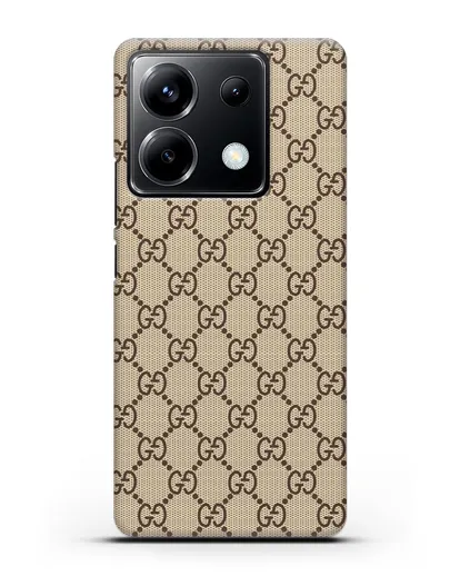 Чехол Гуччи с узором силиконовый для Xiaomi Poco X6