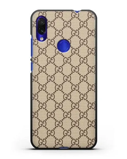 Чехол Гуччи с узором силиконовый для Xiaomi Redmi Note 7