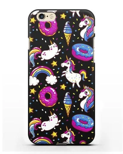Чехол с дизайном Единороги, пончики, мороженое силиконовый для iPhone 6s